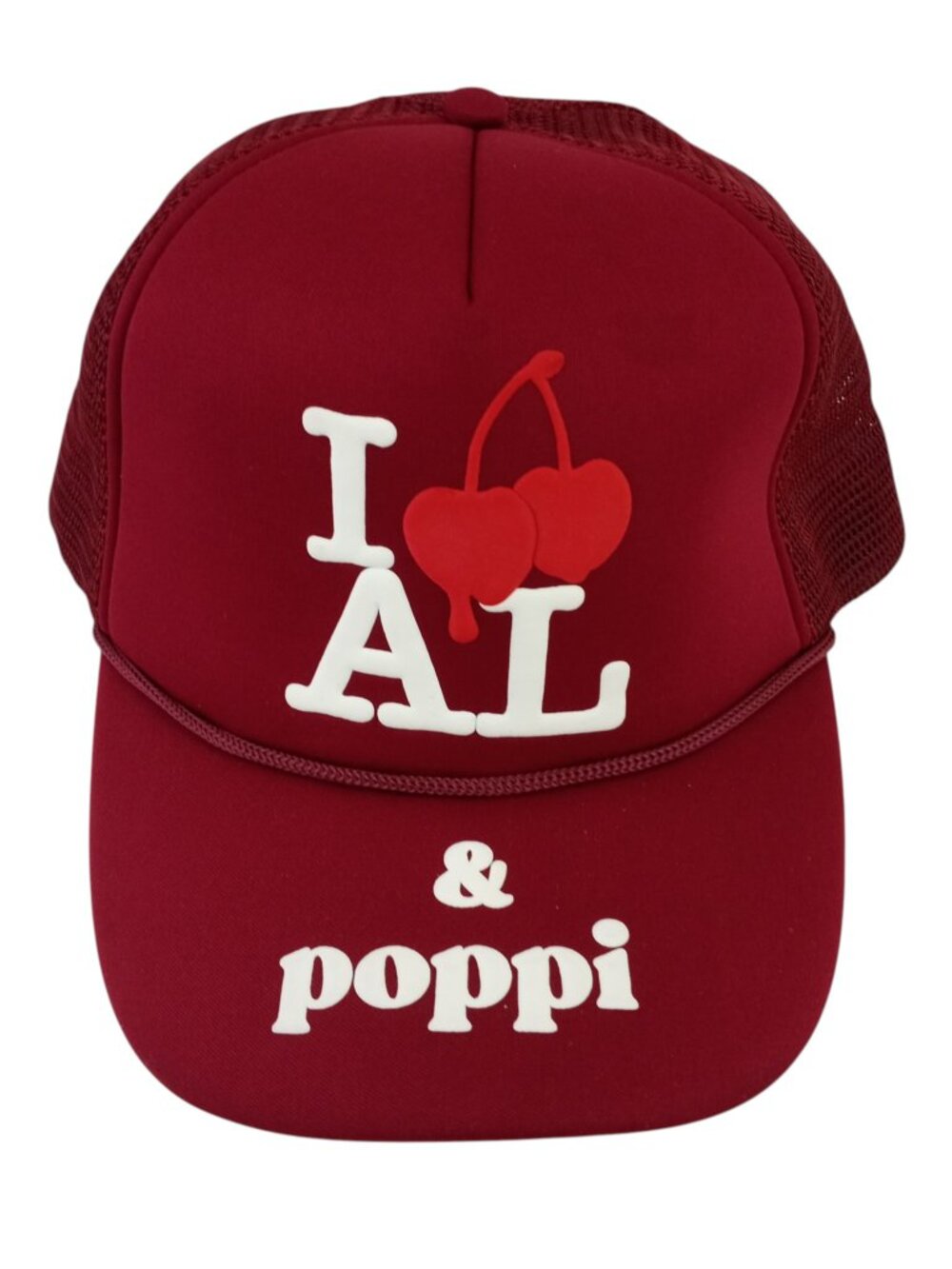 Poppi x I Love Alabama Cherries Red Rope Mesh Snapback Trucker Cap Hat Promo